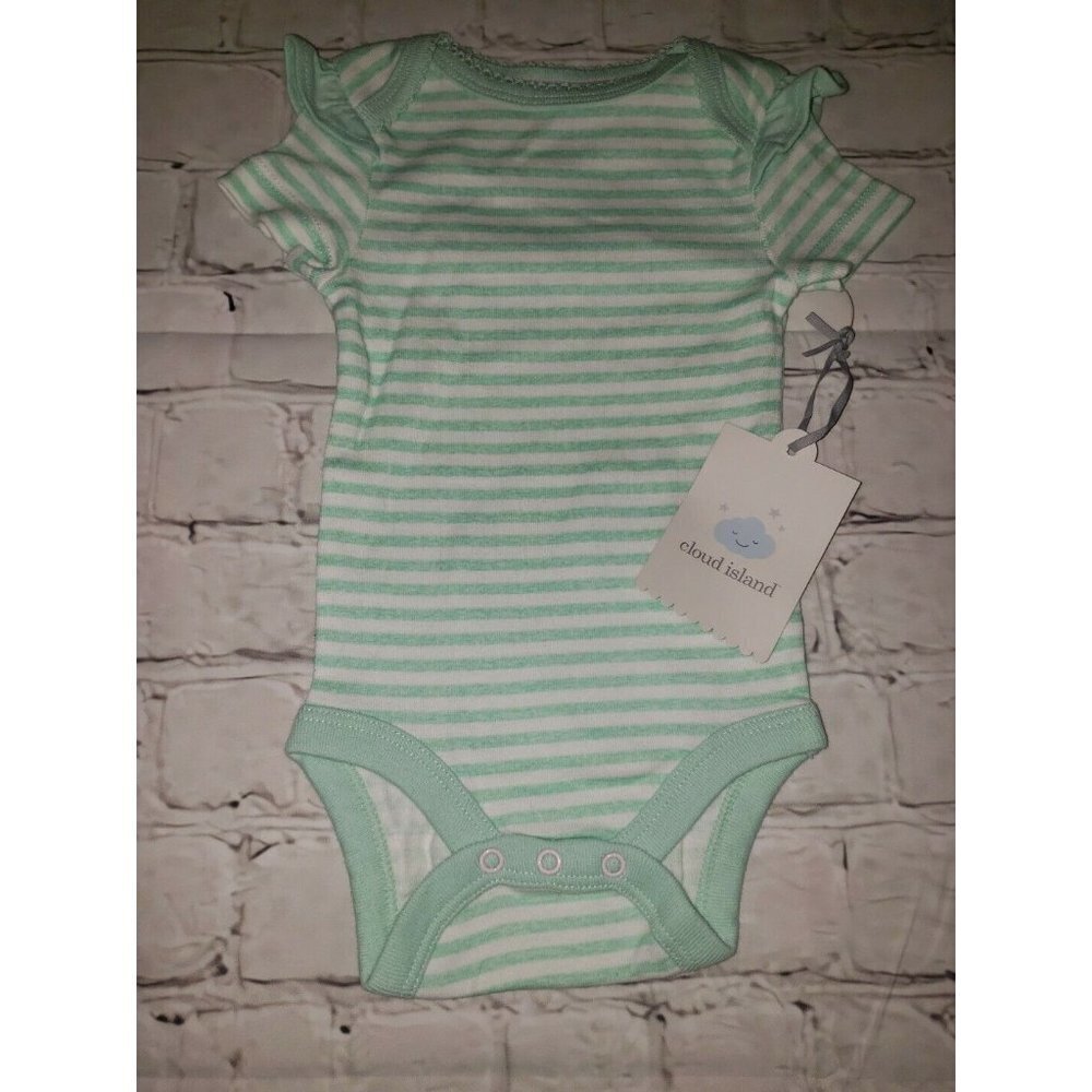 NWT BABY GIRL CLOUD ISLAND ONE PIECE OUTFIT 0-3 MO